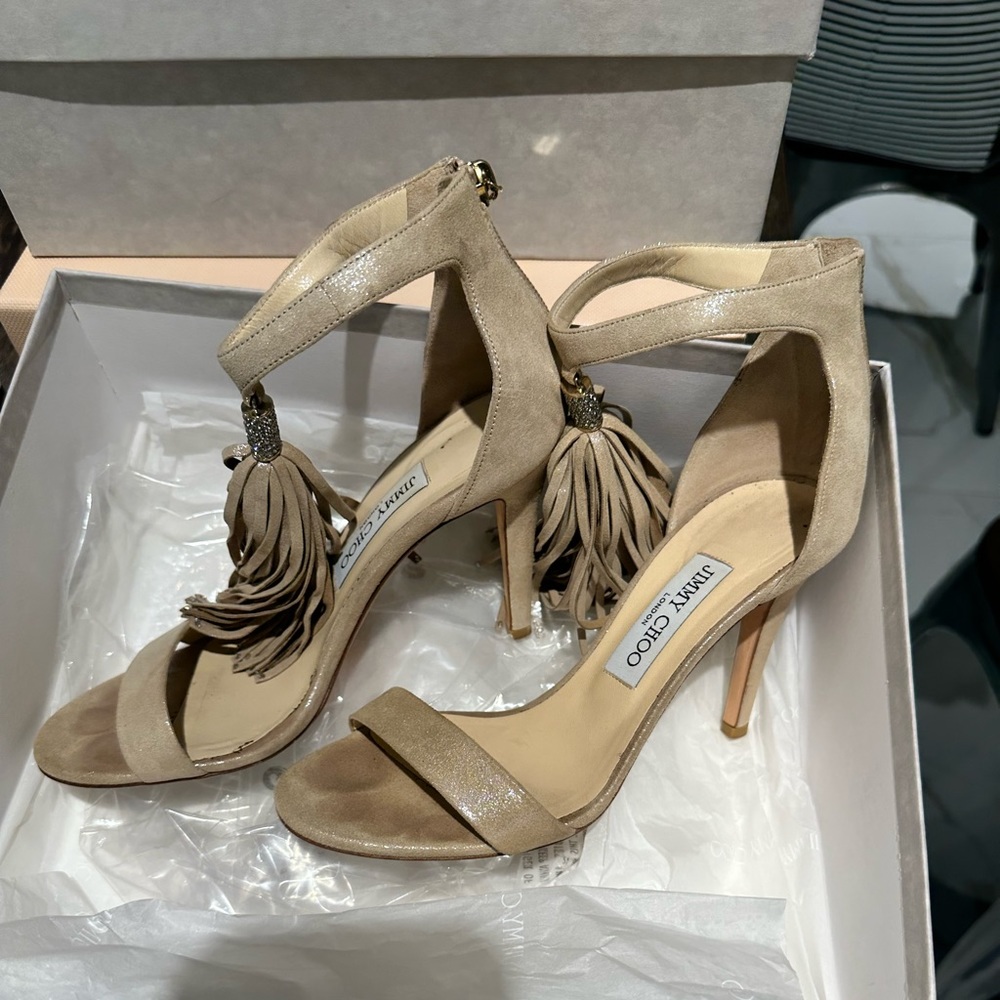 Jimmy Choo Viola 100 Nude 37.5
